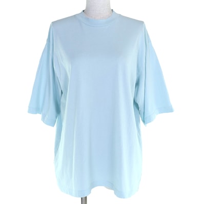美品 マルニ 半袖Tシャツ ライトブルー レディース 44 HUMU0223X2