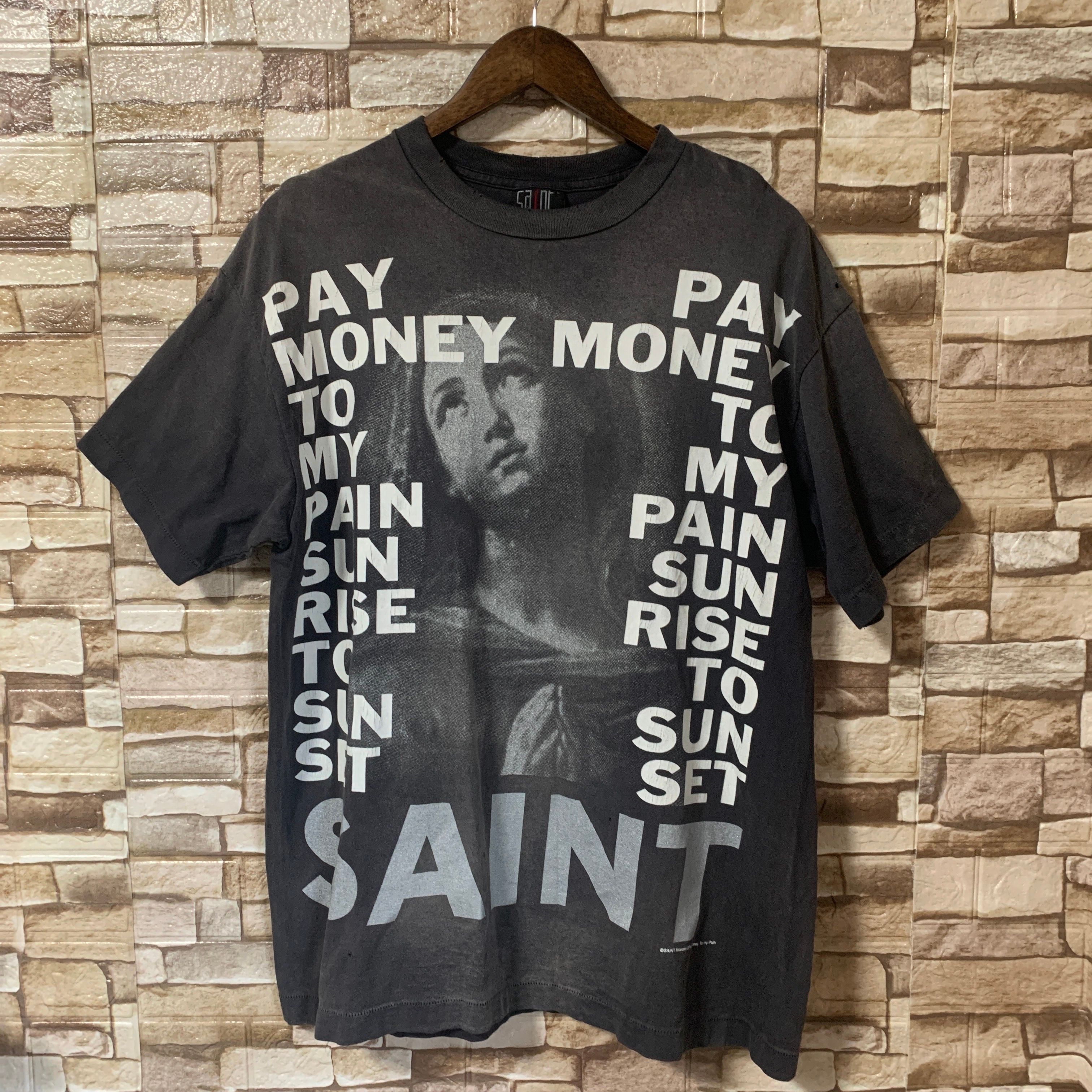 SAINT Mxxxxxx x Pay money To my Pain PTP_SS Tee / Stay Real "Black"