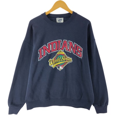 古着 90年代 リー Lee SPORT MLB CLEVELAND GUADIANS クリーブランドガーディアンズ ロゴスウェットシャツ トレーナー USA製 メンズXL相当 ヴィンテージ/eaa534053