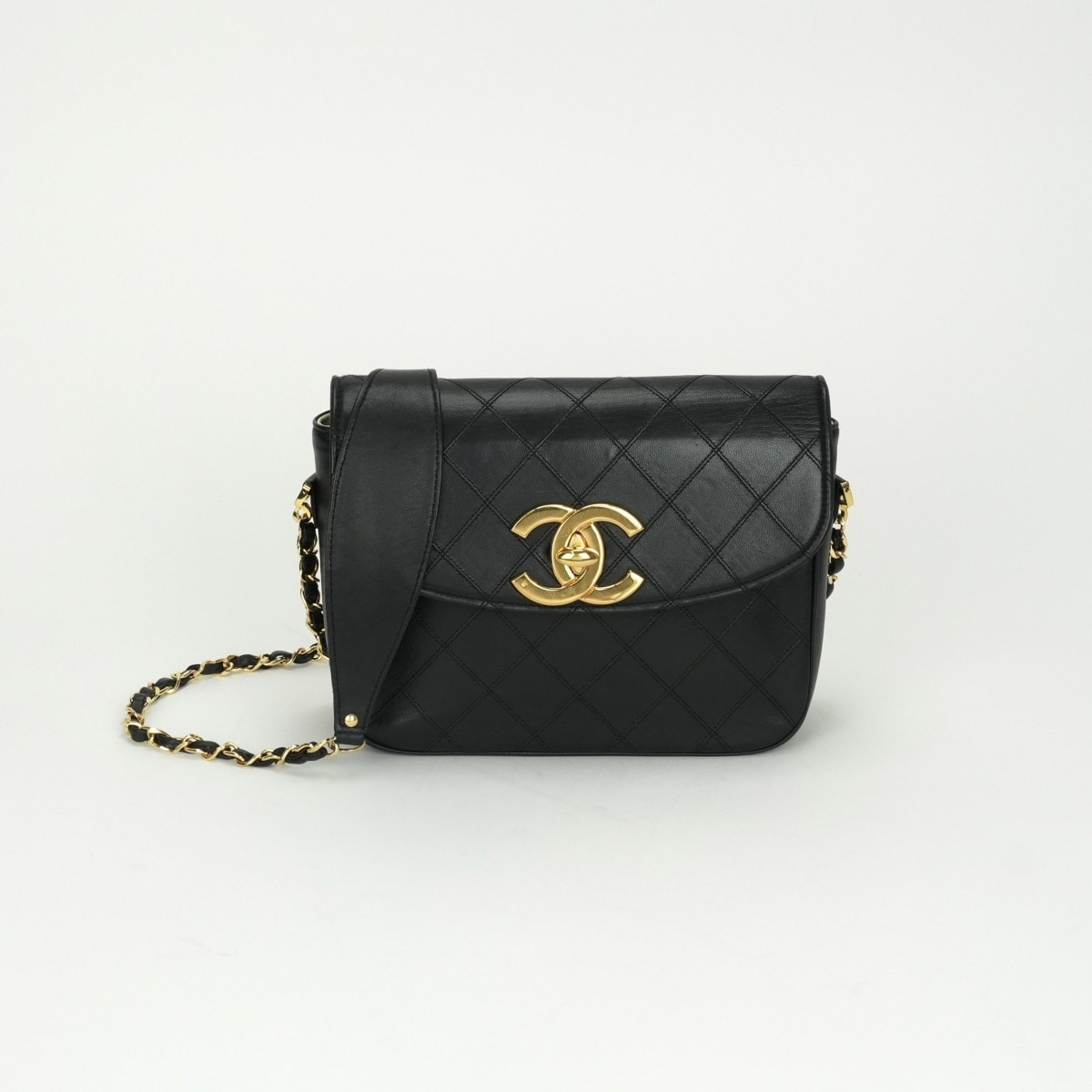 シャネル CHANEL ビコローレ バッグ ショルダーバッグ ラムスキン ブラック 黒 ゴールド金具 チェーンショルダーバッグ ココマーク ターンロック