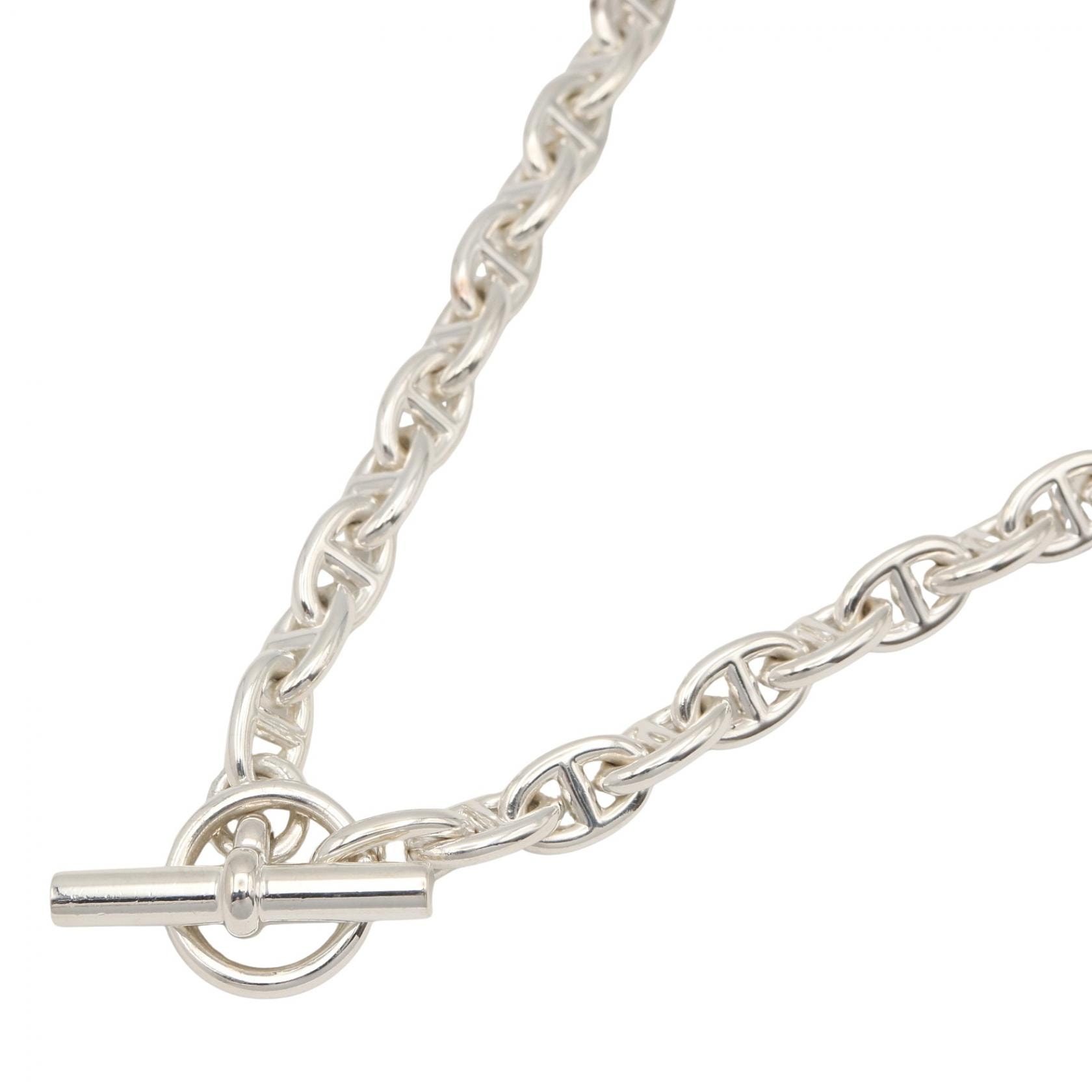 エルメス HERMES シェーヌダンクル PM 43コマ ネックレス ネックレス ジュエリー シルバー925 メンズ レディース シルバー系 【中古】