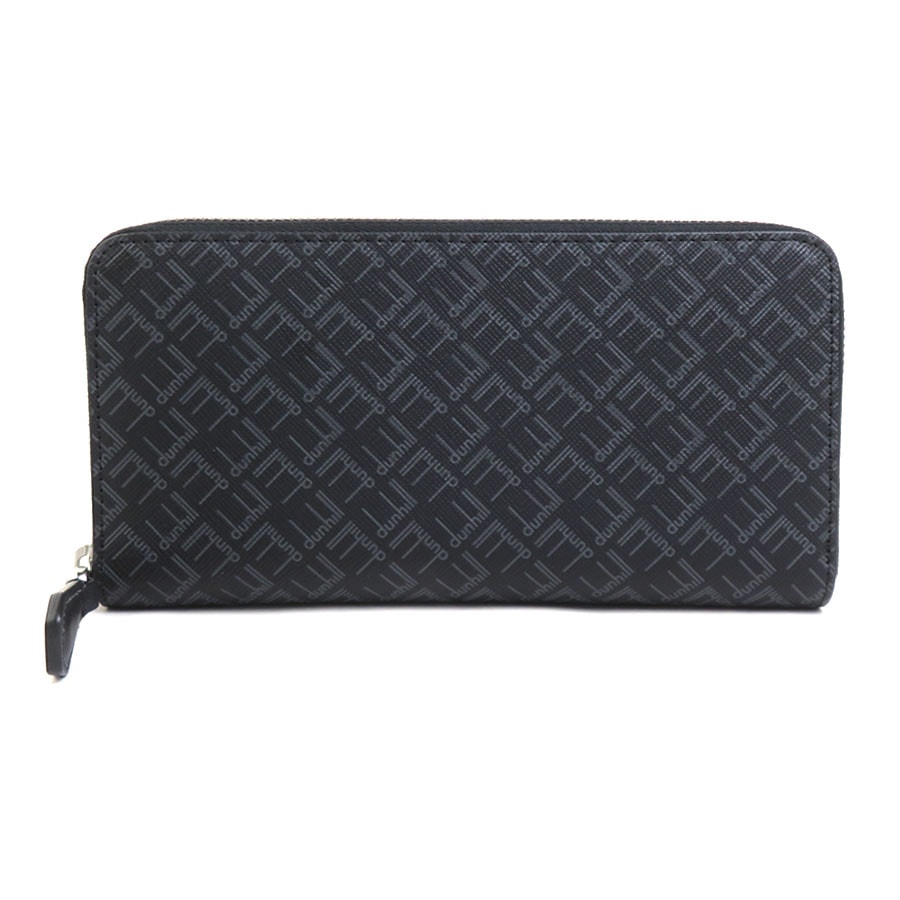ダンヒル Dunhill ラウンドファスナー長財布 レザー ブラック メンズ【中古】 56970j