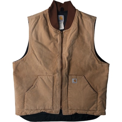 古着 00年代 カーハート Carhartt クラシックベスト 中綿入り ダックベスト メンズXL相当/evb033548