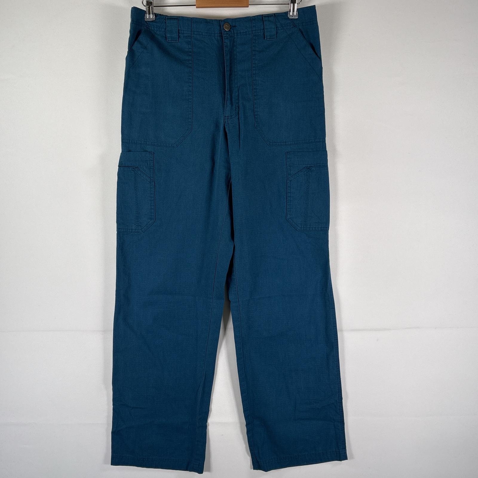 古着 カーハート Carhartt ワークパンツ カーゴパンツ サイドポケット ボトムス ワンポイントロゴ 長ズボン M 藍色 メンズ