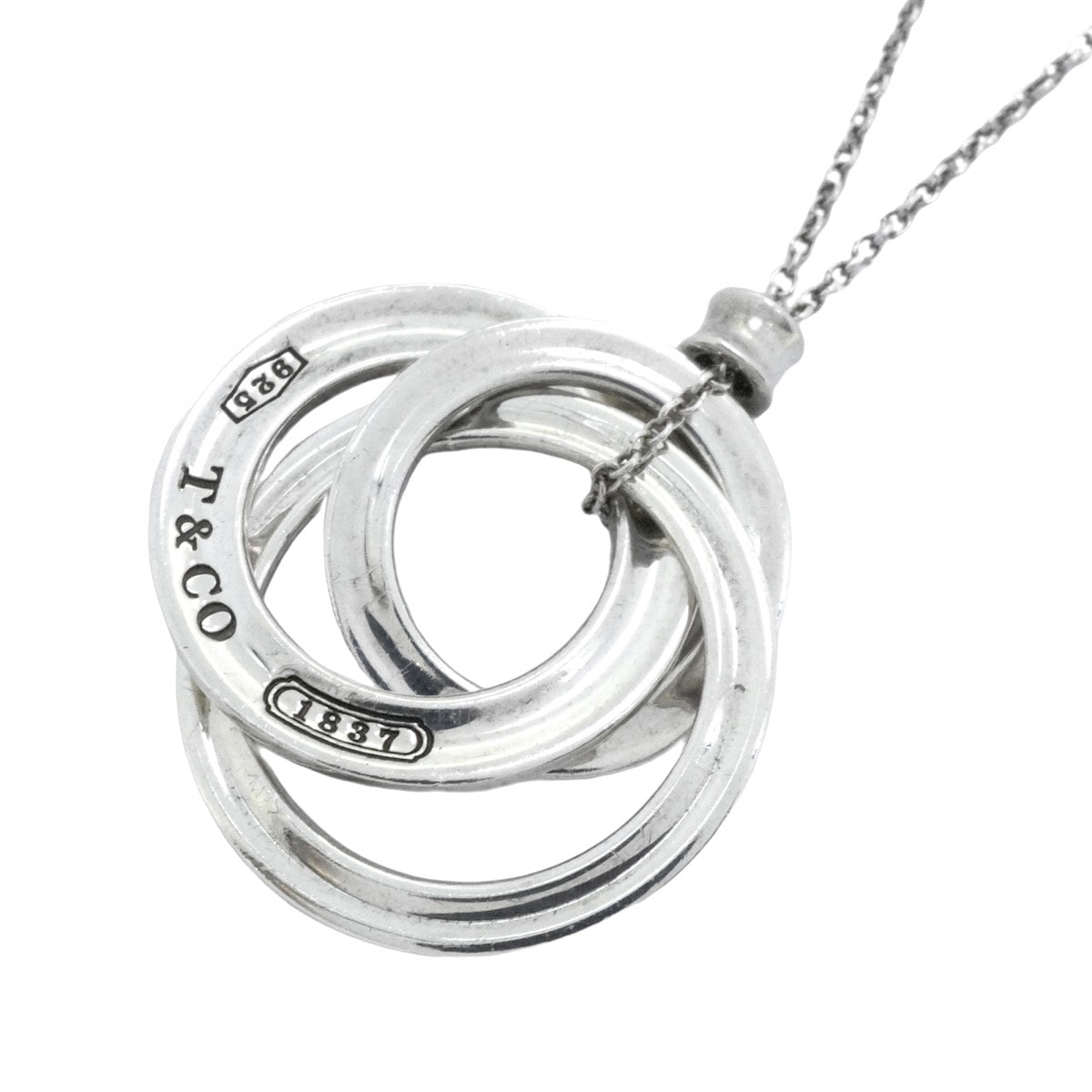 ★最終価格【6jcb0370-k】ティファニー ネックレス インターロッキング シルバー925【中古】レディース