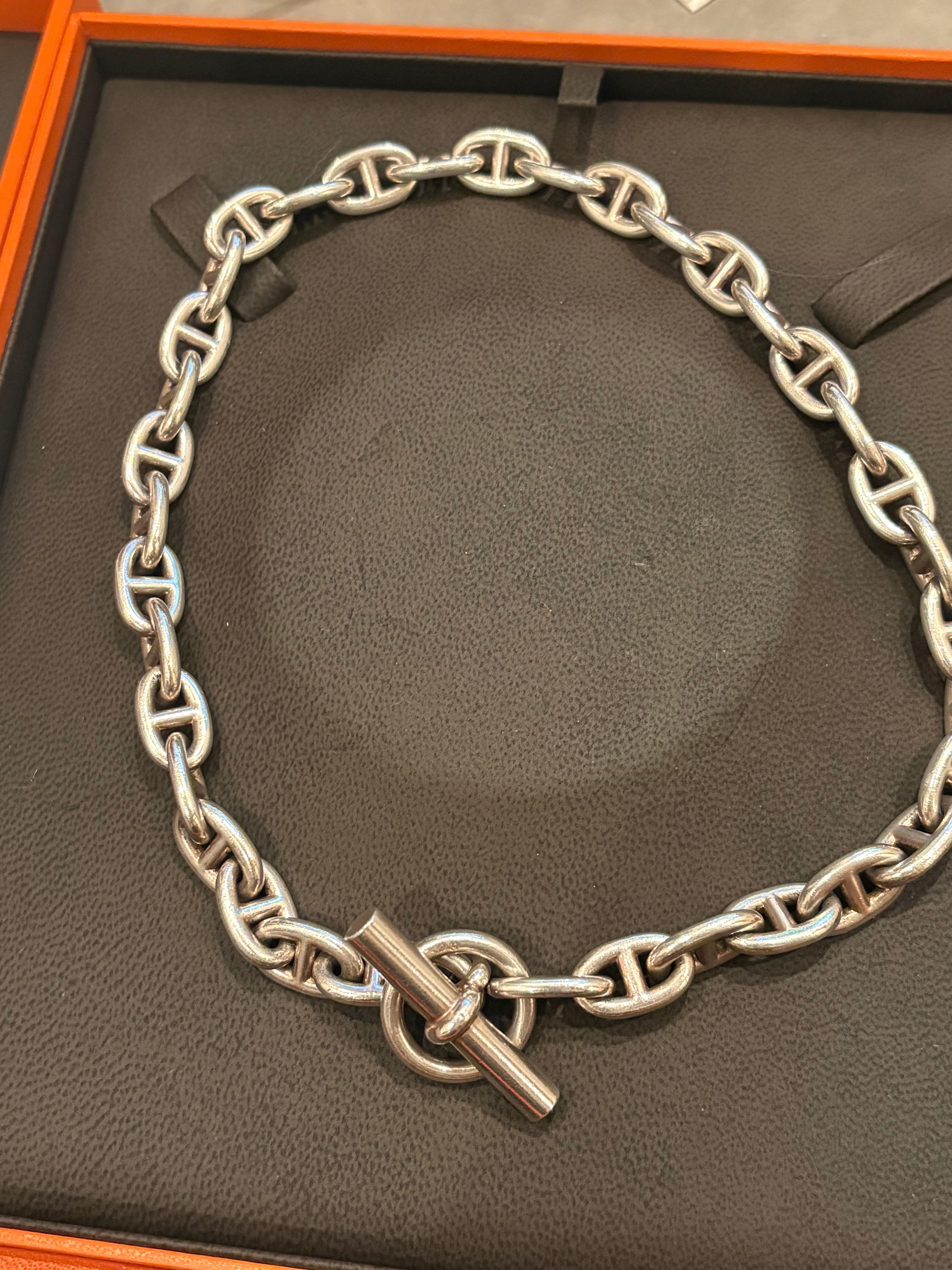 Hermes Chaine D'ancre MM Necklace Medium Model "Silver"