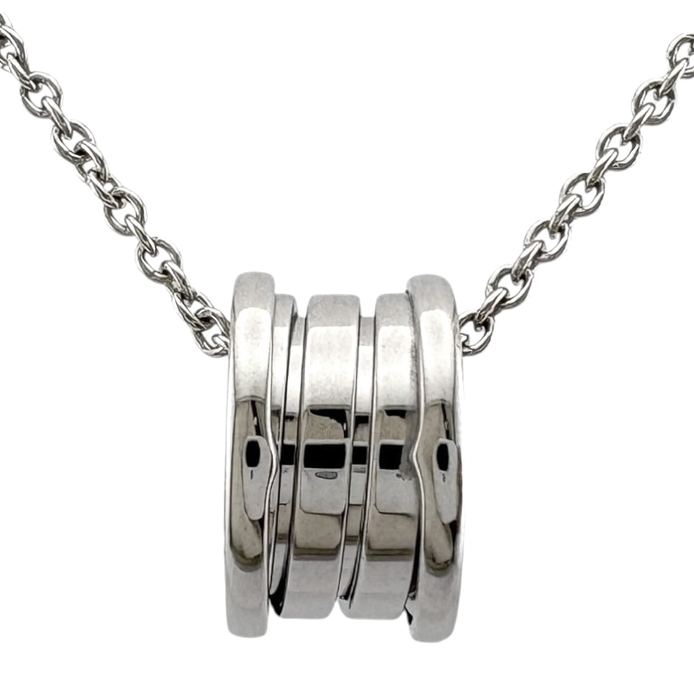 ブルガリ B-ZERO.1 ビーゼロワン ネックレス 18金 K18ホワイトゴールド レディース BVLGARI  中古