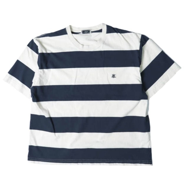KITH NYC キスニューヨークシティ 26SS Stripe Alex II Boxy Tee ワイドボーダーTシャツ 26071060002520 M Sandrift 半袖 トップス g28015