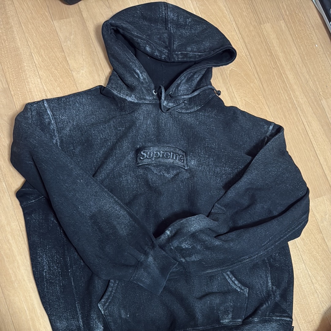 Supreme x MM6 Maison Margiela Foil Box Logo Hooded Sweatshirt "Black"