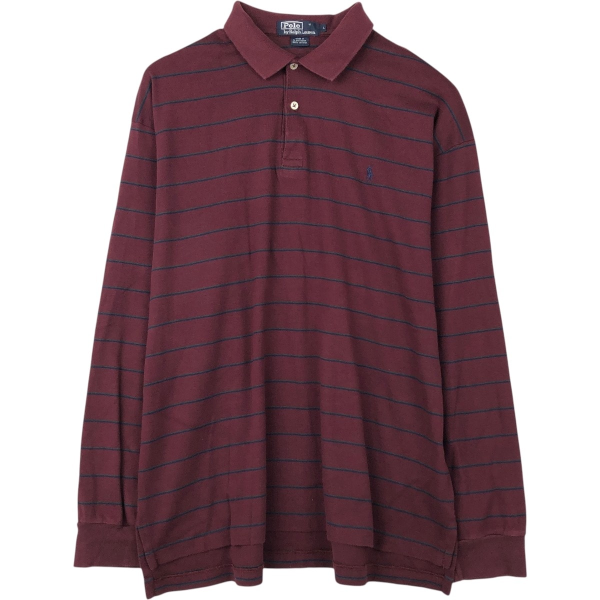 古着 ラルフローレン Ralph Lauren POLO by Ralph Lauren 長袖 ボーダー ポロシャツ メンズL相当/eaa667607