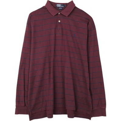 古着 ラルフローレン Ralph Lauren POLO by Ralph Lauren 長袖 ボーダー ポロシャツ メンズL相当/eaa667607