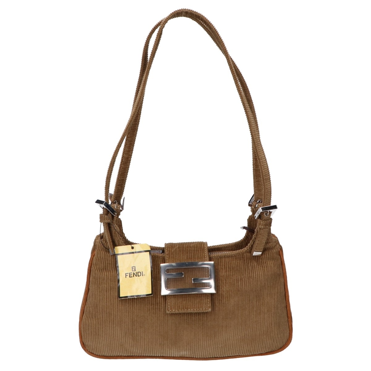 フェンディ 新品同様 214526767009 マンマバケット コーデュロイ BORSA DUE MANICI