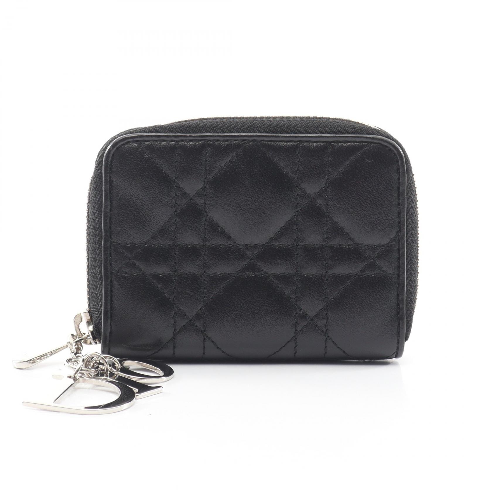 ディオール Dior レディディオール コインケース コインケース 財布 レザー レディース ブラック系 【中古】