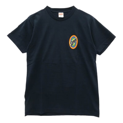Supreme シュプリーム 16SS USA製 Spin Tee スピン フロント バックプリント Tシャツ 半袖カットソー ダークネイビー系 M【極上美品】【中古】