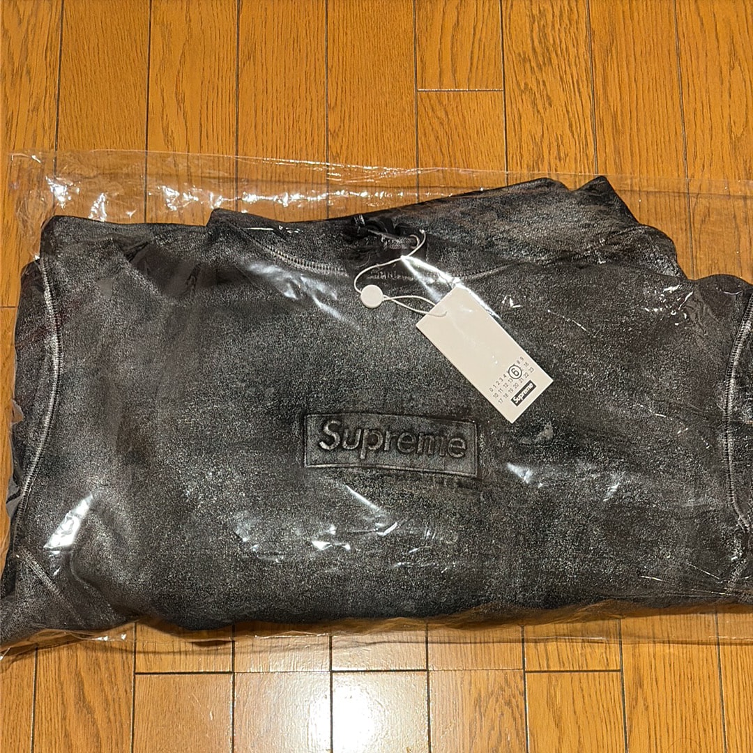 Supreme x MM6 Maison Margiela Foil Box Logo Hooded Sweatshirt "Black"