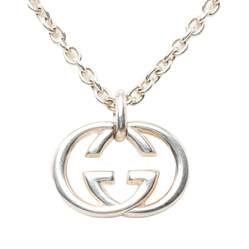 グッチ インターロッキングG チェーン ペンダント ネックレス SV925 シルバー レディース GUCCI 【中古】