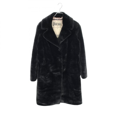 ヘルノ Herno SOFT FAUX FUR COAT フェイクファー 衣料品 アウター ポリエステル レディース ブラック系 GC000411D 【中古】