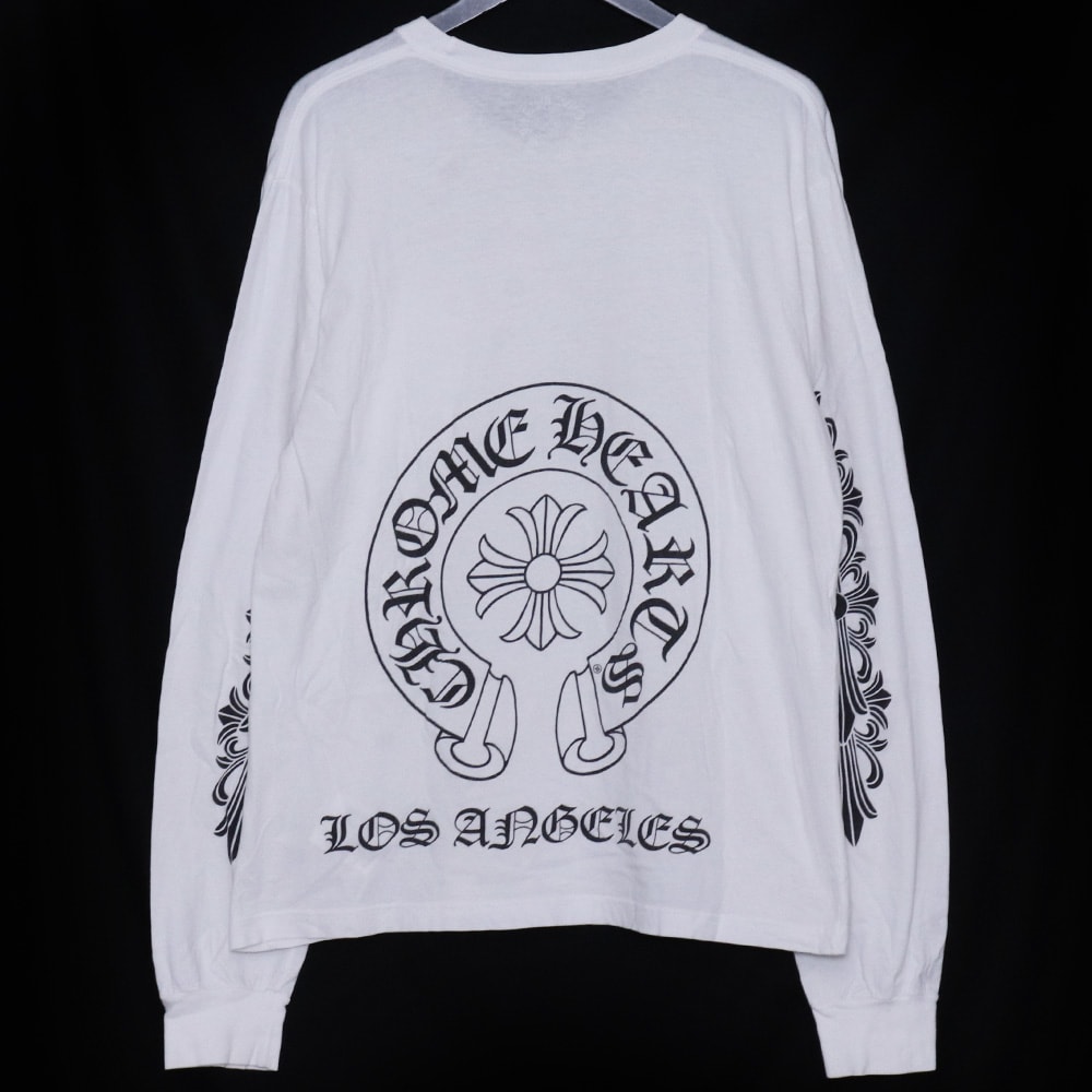 Chrome Hearts Los Angeles Exclusive Horseshoe Logo L/S T-Shirt "White"
