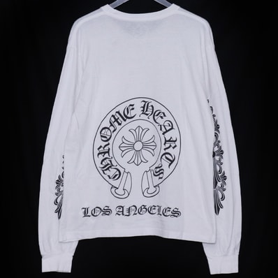 Chrome Hearts Los Angeles Exclusive Horseshoe Logo L/S T-Shirt "White"