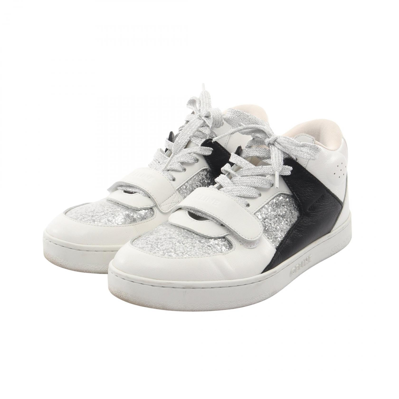 セリーヌ CELINE スニーカー 靴 レザー レディース ホワイト系 / シルバー系 / ブラック系 【中古】