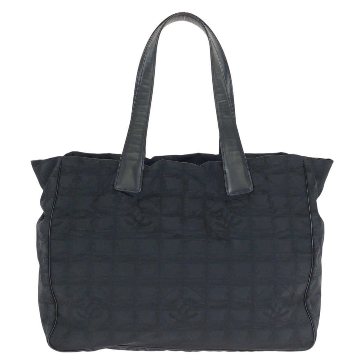 美品 CHANEL シャネル ヴィンテージ ニュートラベルラインMM ココマーク ブラック 黒 ゴールド金具 ナイロン レザー/ トートバッグ ショルダーバッグ 602432 【中古】