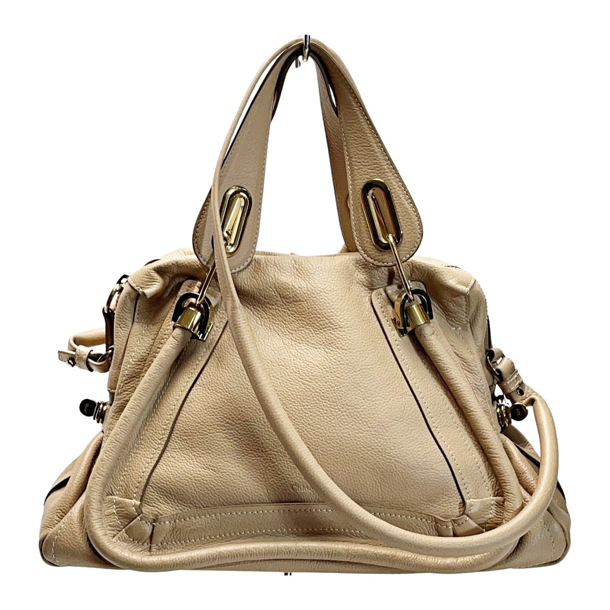 ☆☆Chloe クロエ パラティ ベージュ 2WAYバッグ レザー レディース ゴールド金具 布袋有