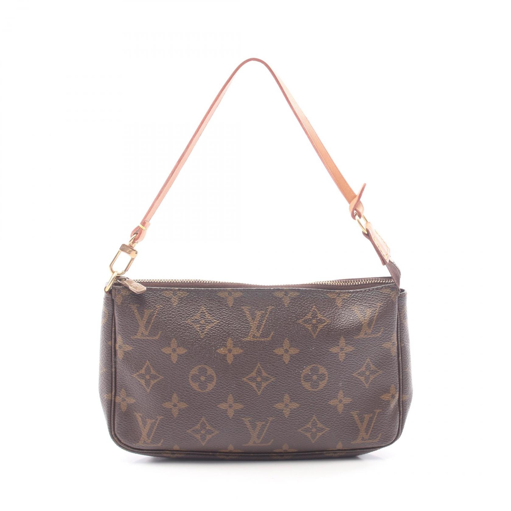 ルイ・ヴィトン LOUIS VUITTON ポシェットアクセソワール モノグラム ハンドバッグ バッグ PVCコーティングキャンバス レザー レディース ブラウン系 M51980 【中古】