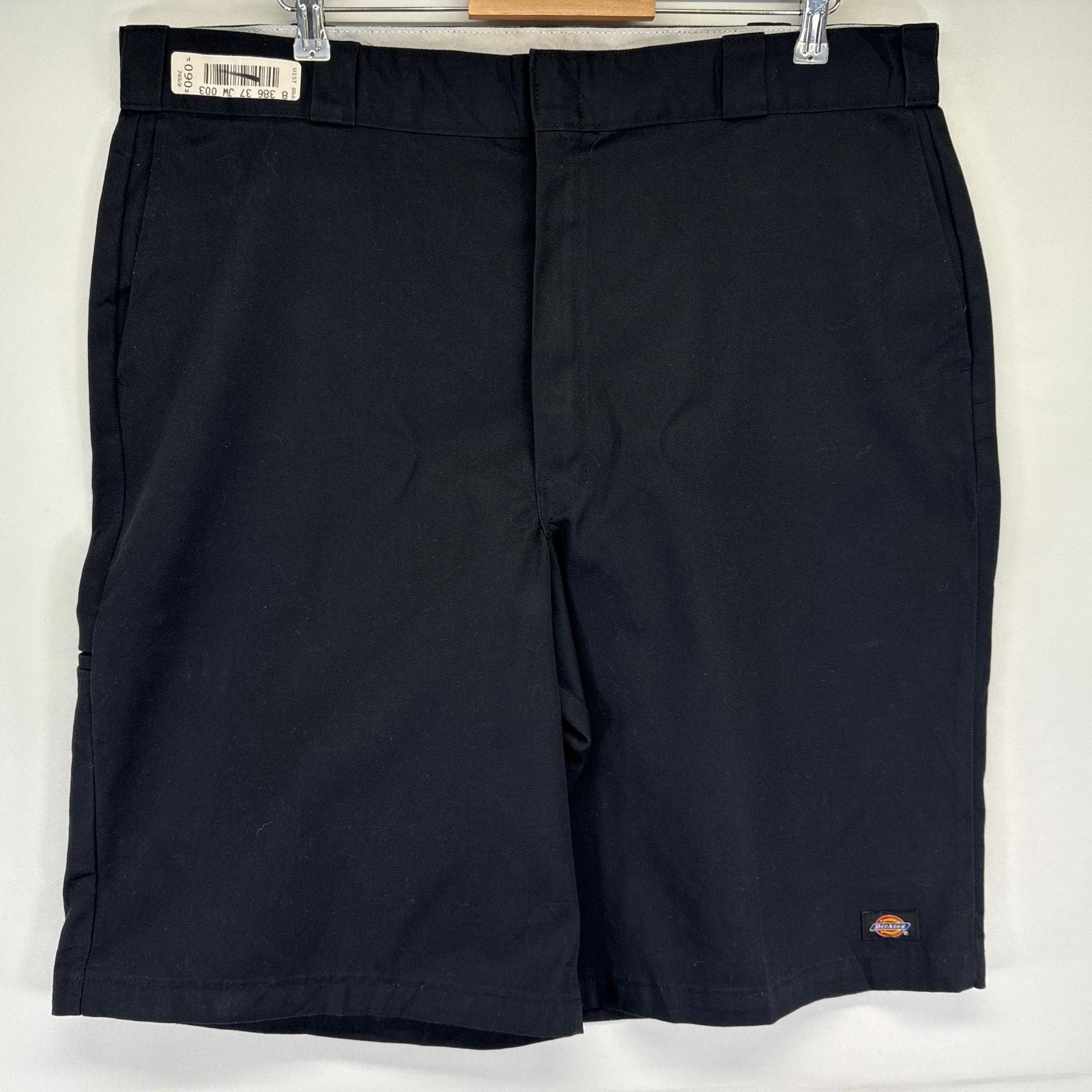 古着 ディッキーズ Dickies ショートパンツ ハーフ 半ズボン 短パン ワーク 大きいサイズ ワンポイント w42 ブラック メンズ