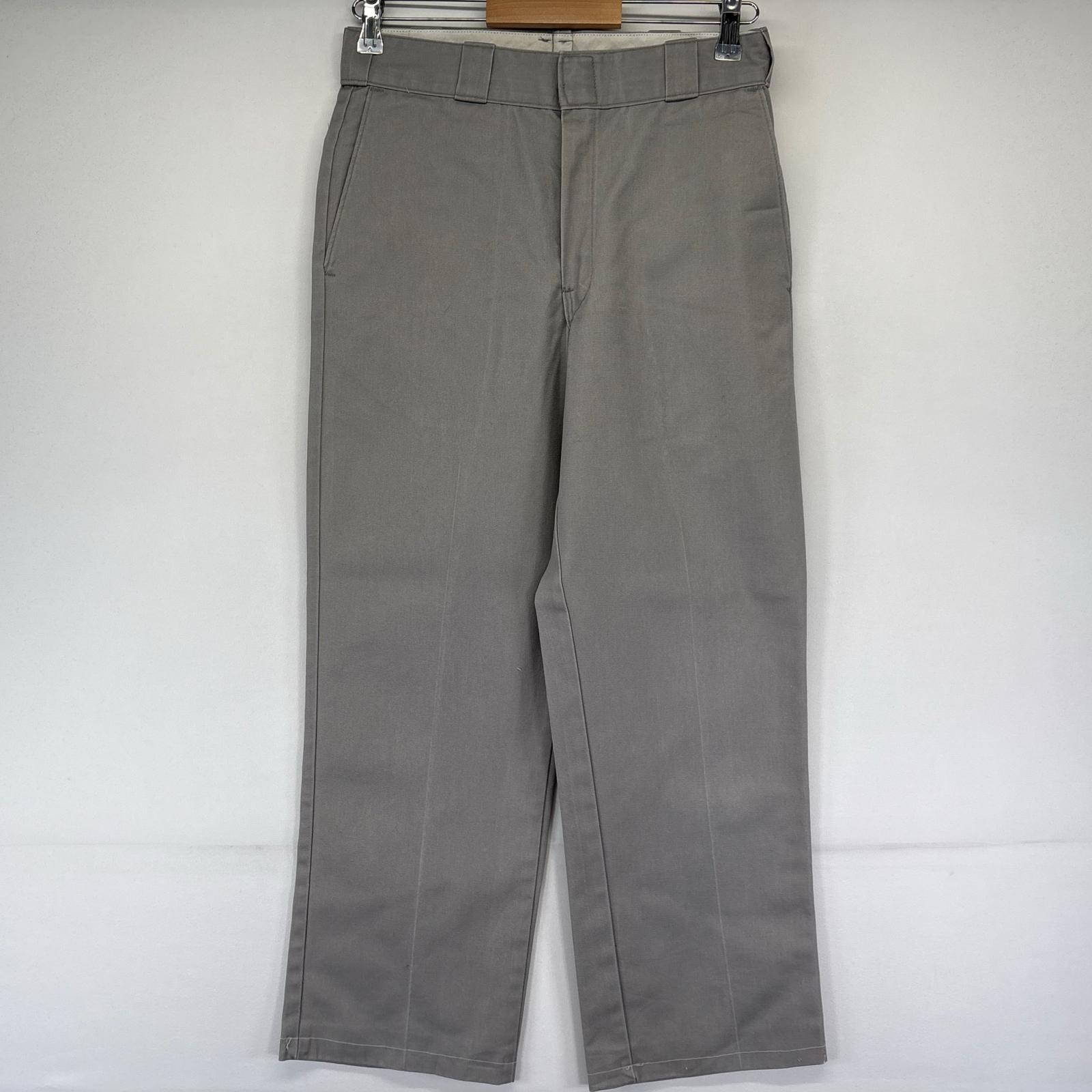 古着 ディッキーズ Dickies USA製 パンツ センタープレス 作業着 ワークパンツ W30×L30  グレー系 メンズ