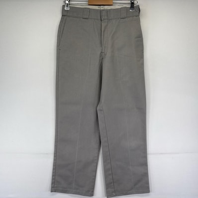古着 ディッキーズ Dickies USA製 パンツ センタープレス 作業着 ワークパンツ W30×L30 グレー系 メンズ