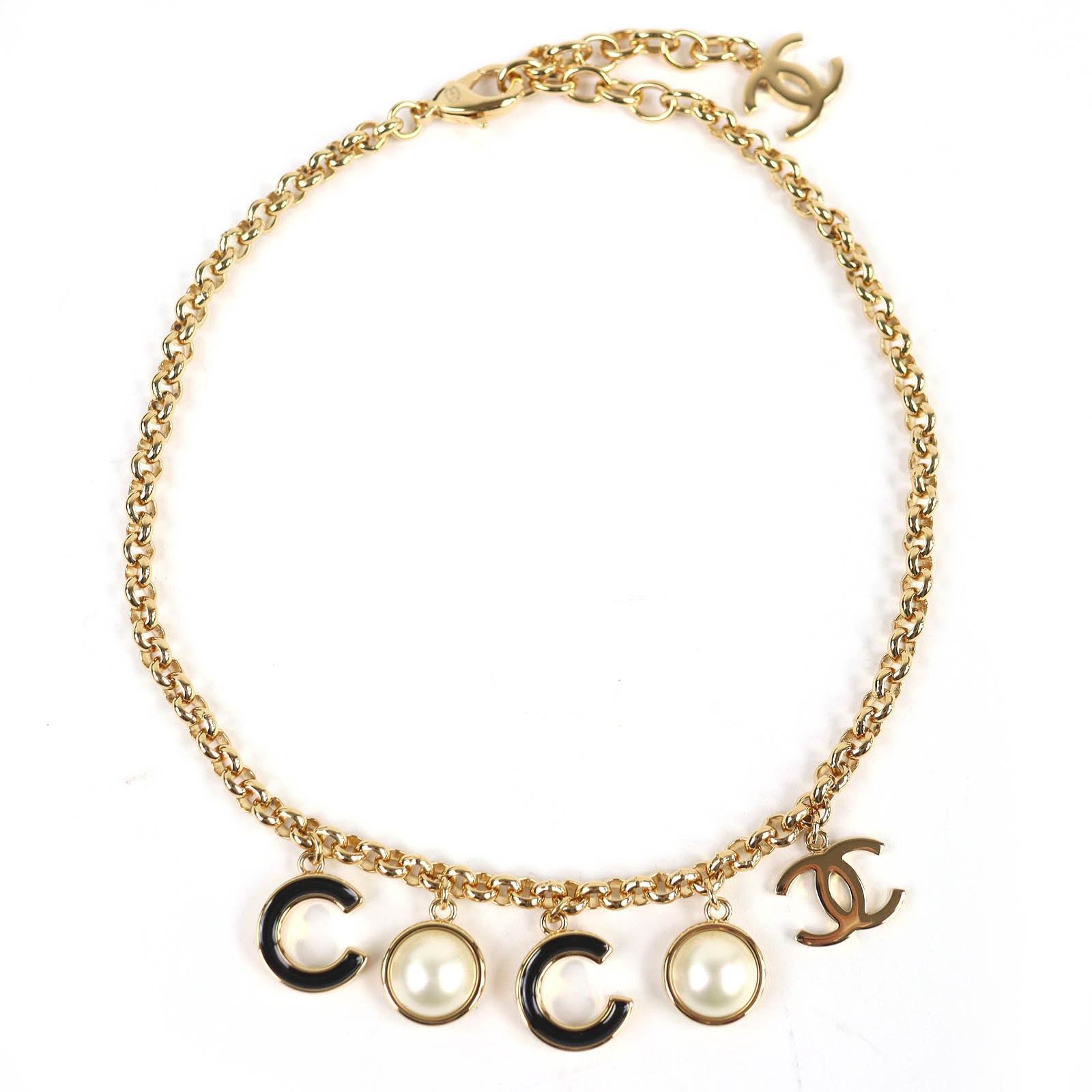 極美品 シャネル COCOロゴ ココマーク ネックレス B24B ABE238