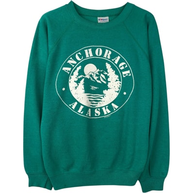 古着 80年代 ヘインズ Hanes 青タグ プリントスウェットシャツ トレーナー USA製 メンズM相当 ヴィンテージ/eaa639371