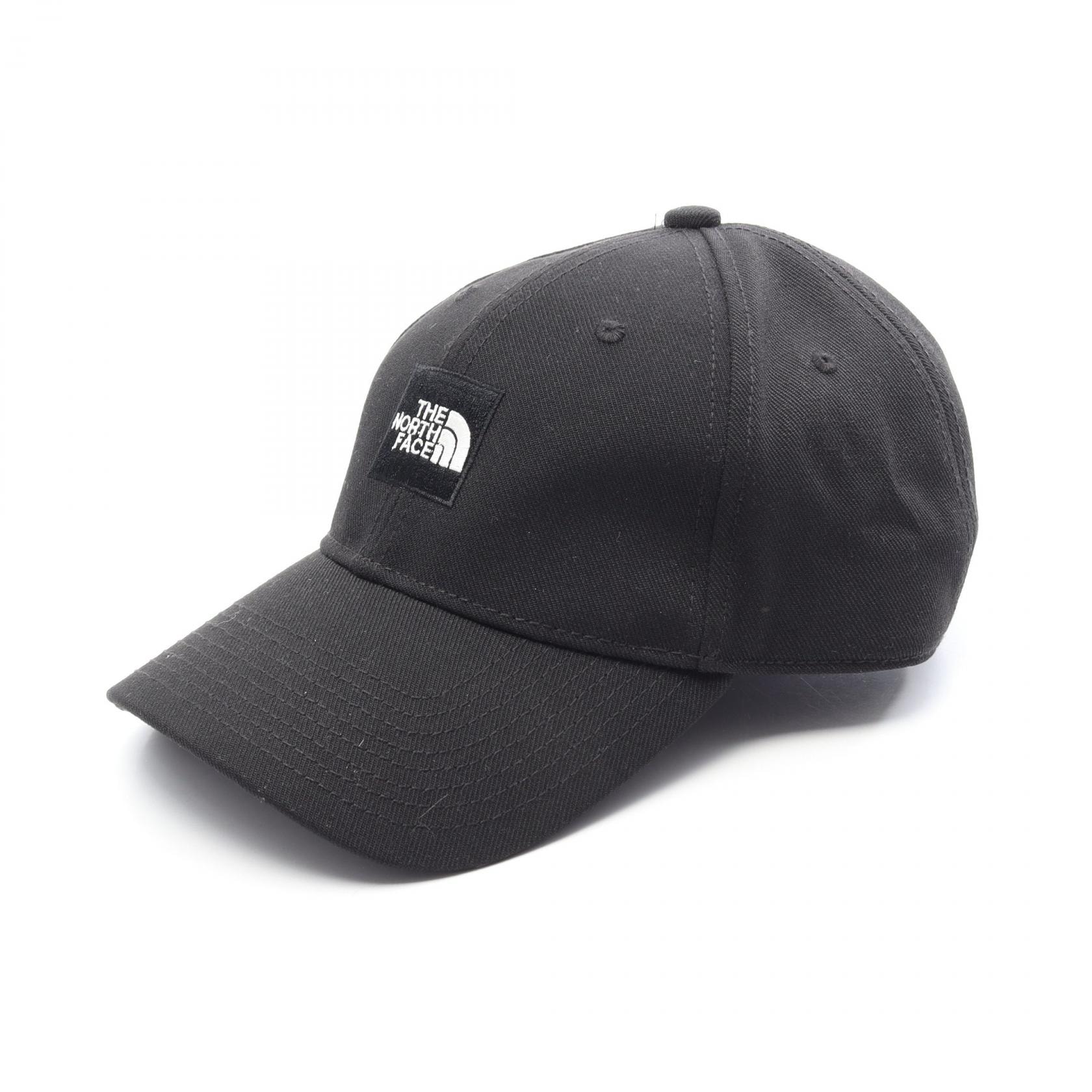 ザ・ノースフェイス THE NORTH FACE スクエアロゴ キャップ 帽子 キャンバス メンズ ブラック系 【中古】