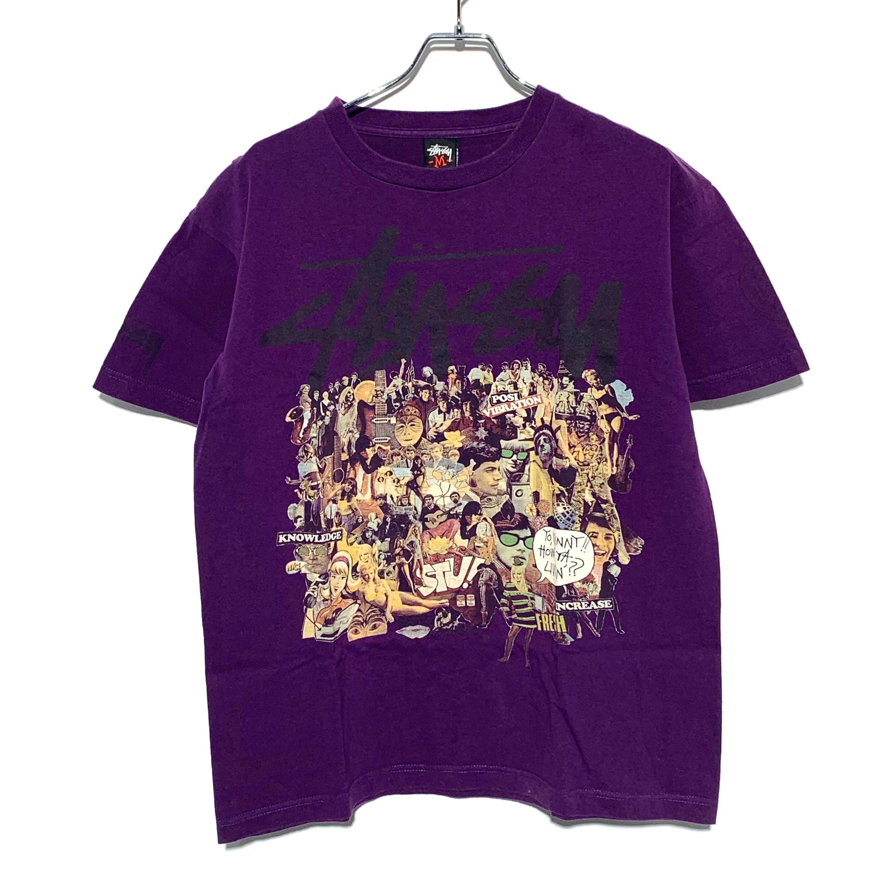 STUSSY PHOTO COLLAGE PRINT TEE Purple 