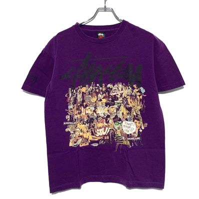 STUSSY PHOTO COLLAGE PRINT TEE Purple