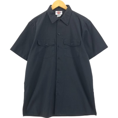 古着 ディッキーズ Dickies 半袖 ワークシャツ ボックスシャツ メンズL相当/eaa556630