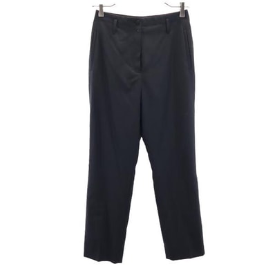 LANVIN ランバン 日本製 センタープレス スラックスパンツ 36 ブラック