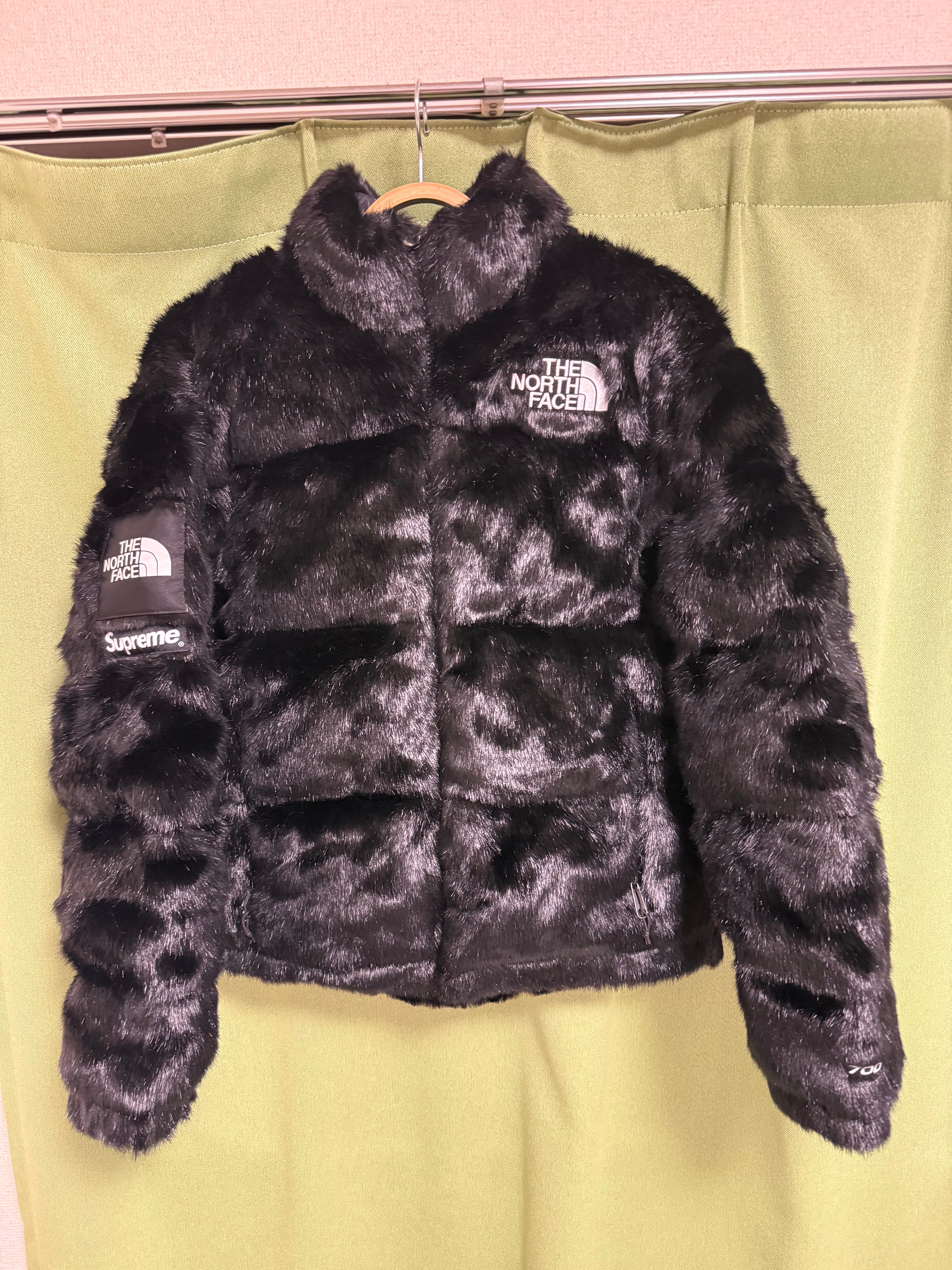 Supreme x The North Face Faux Fur Nuptse Jacket "Black"