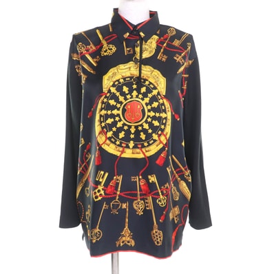 極美品 エルメス ポロシャツ LES CLES THE KEYS RARE M