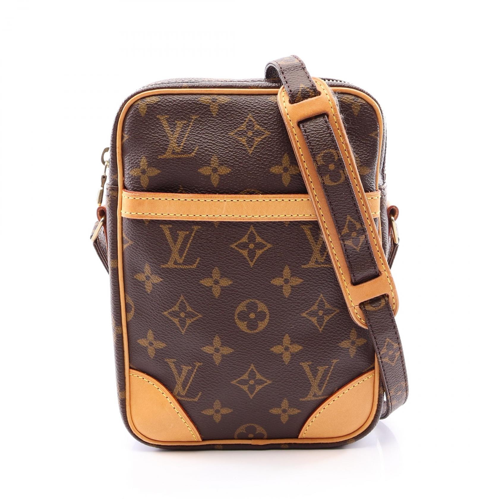ルイ・ヴィトン LOUIS VUITTON ダヌーブ ショルダーバッグ バッグ PVCコーティングキャンバス レザー モノグラム レディース ブラウン系 M45266 【中古】
