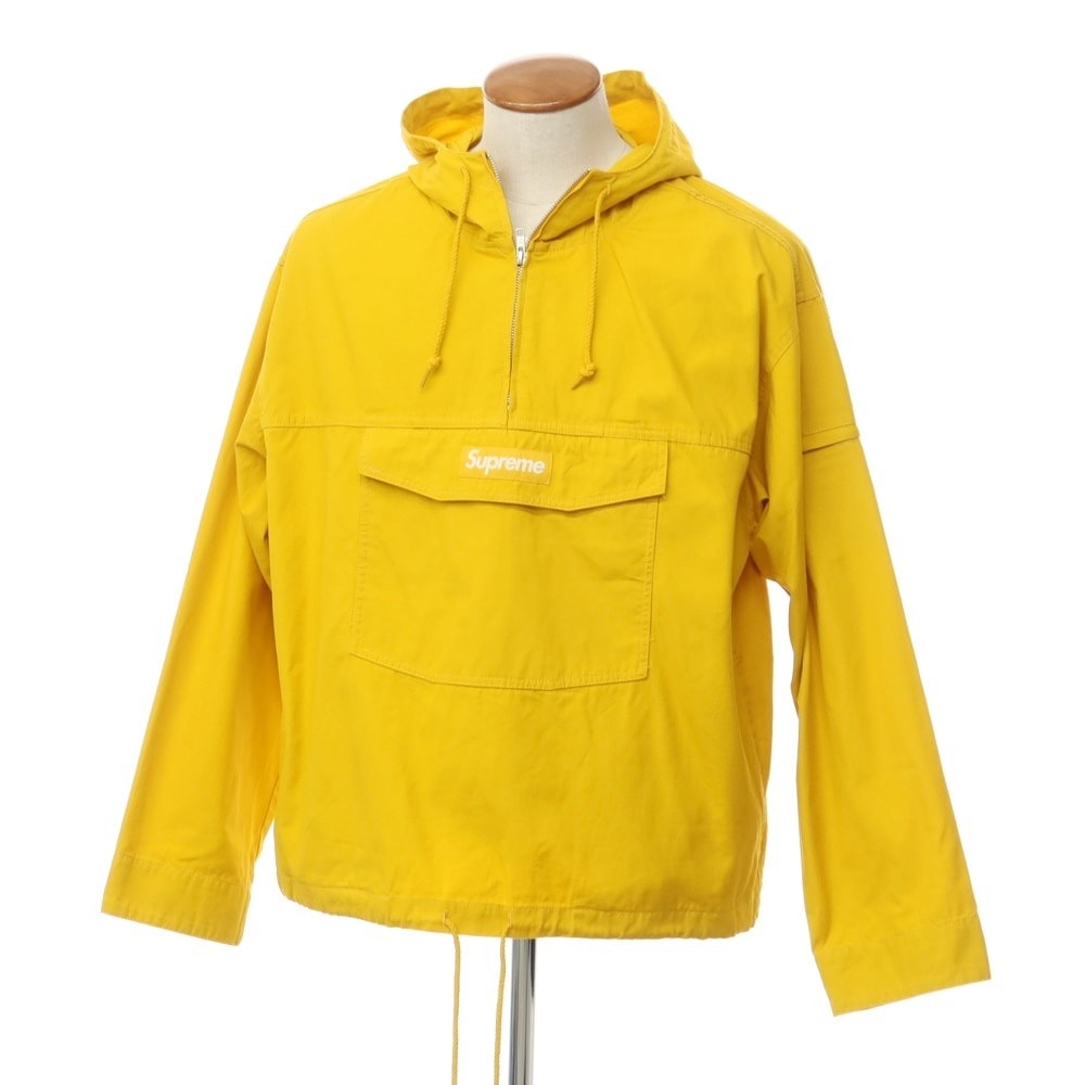 【中古】シュプリーム Supreme 2024年春夏 Cotton Utility Anorak コットン ブルゾン アノラックパーカー イエロー【サイズM】【メンズ】