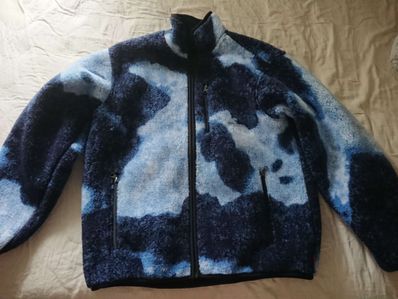 Supreme x The North Face Bleached Denim Print Fleece Jacket "Indigo"