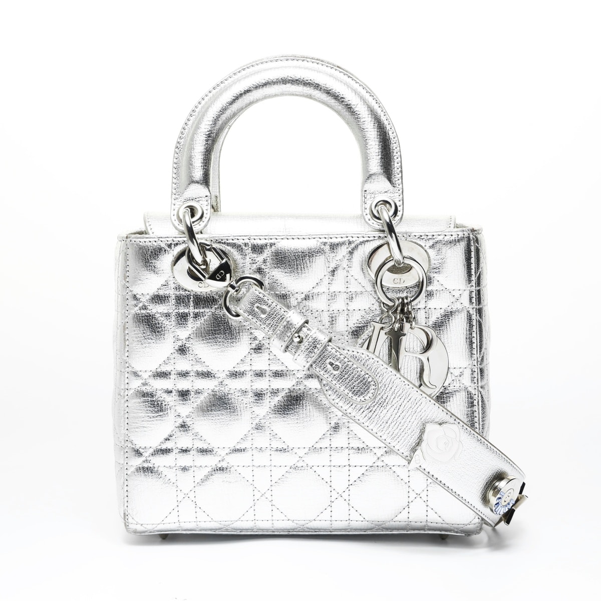 ディオール Dior レディ ディオール メタリック 2way ショルダーバッグ【中古】