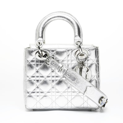 ディオール Dior レディ ディオール メタリック 2way ショルダーバッグ【中古】