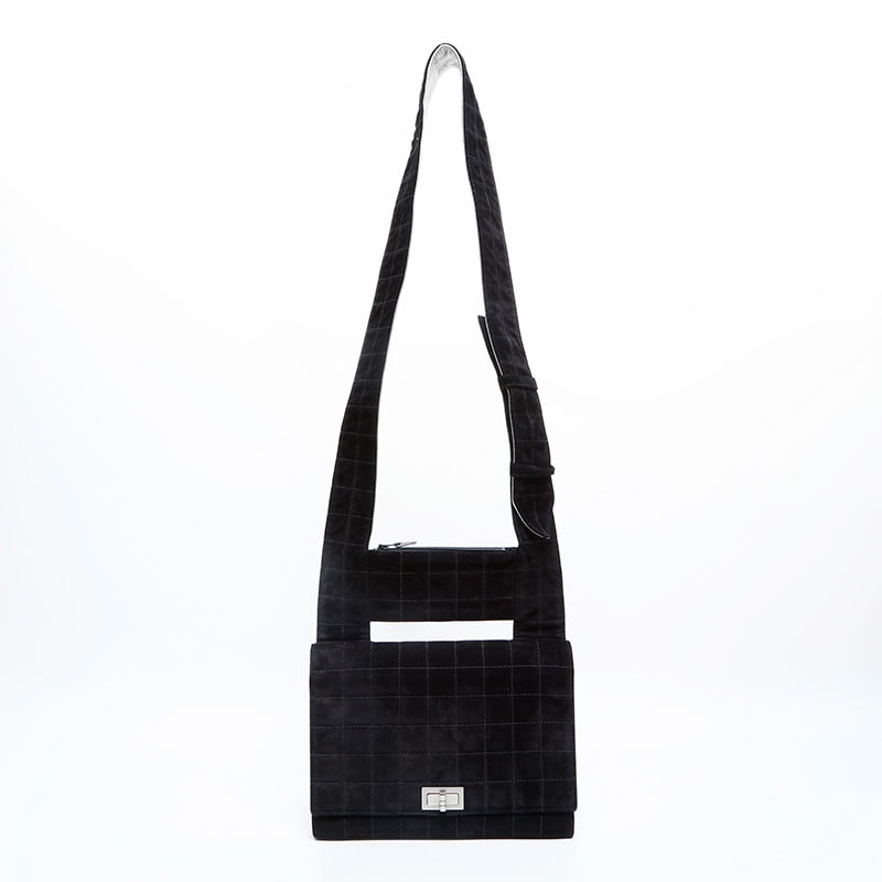 シャネル CHANEL 7番台 2002-2003 スエード 2.55 チョコバー ショルダーバッグ【中古】