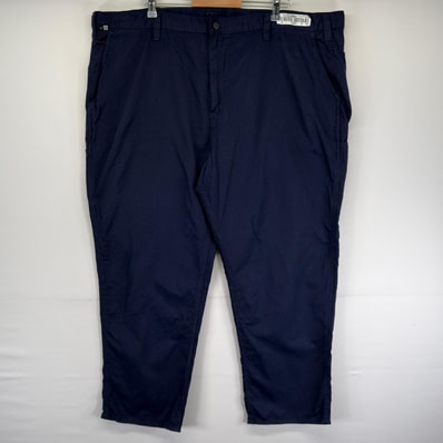 古着 カーハート Carhartt パンツ FR ペインターパンツ ワークパンツ ワンポイントロゴ 大きいサイズ w48 L32 ネイビー系 メンズ