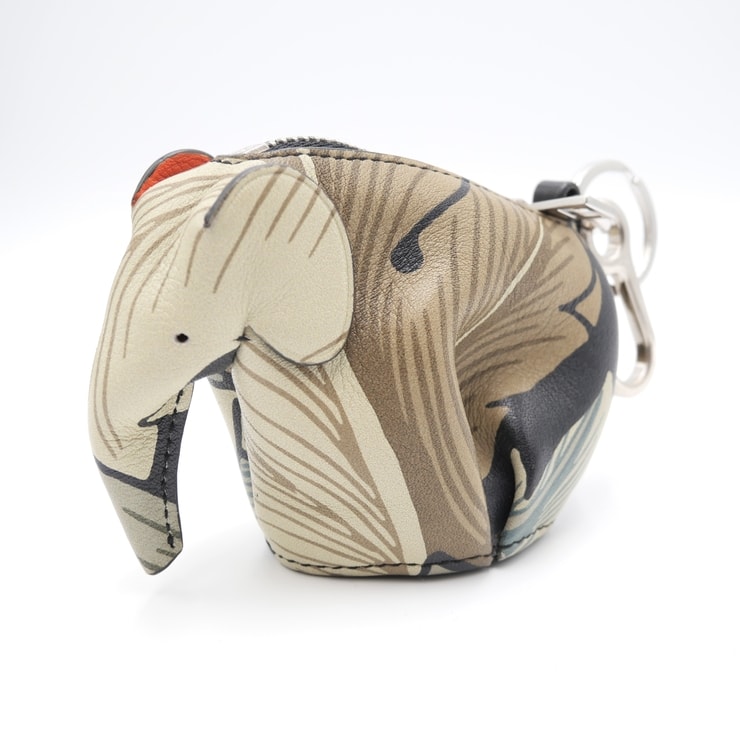 LOEWE(ロエベ)アニマル コインパース コインケース キーリング キーホルダー レザー マルチカラー シルバー金具【中古】