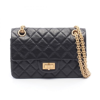 シャネル CHANEL 2.55 ショルダーバッグ バッグ カーフ(牛革) レディース ブラック系 【中古】