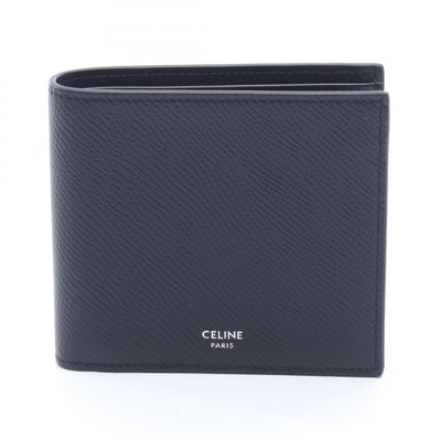 セリーヌ CELINE バイフォールドウォレット 二つ折り財布 財布 レザー メンズ ブラック系 10B653BEN38SI 【新品】