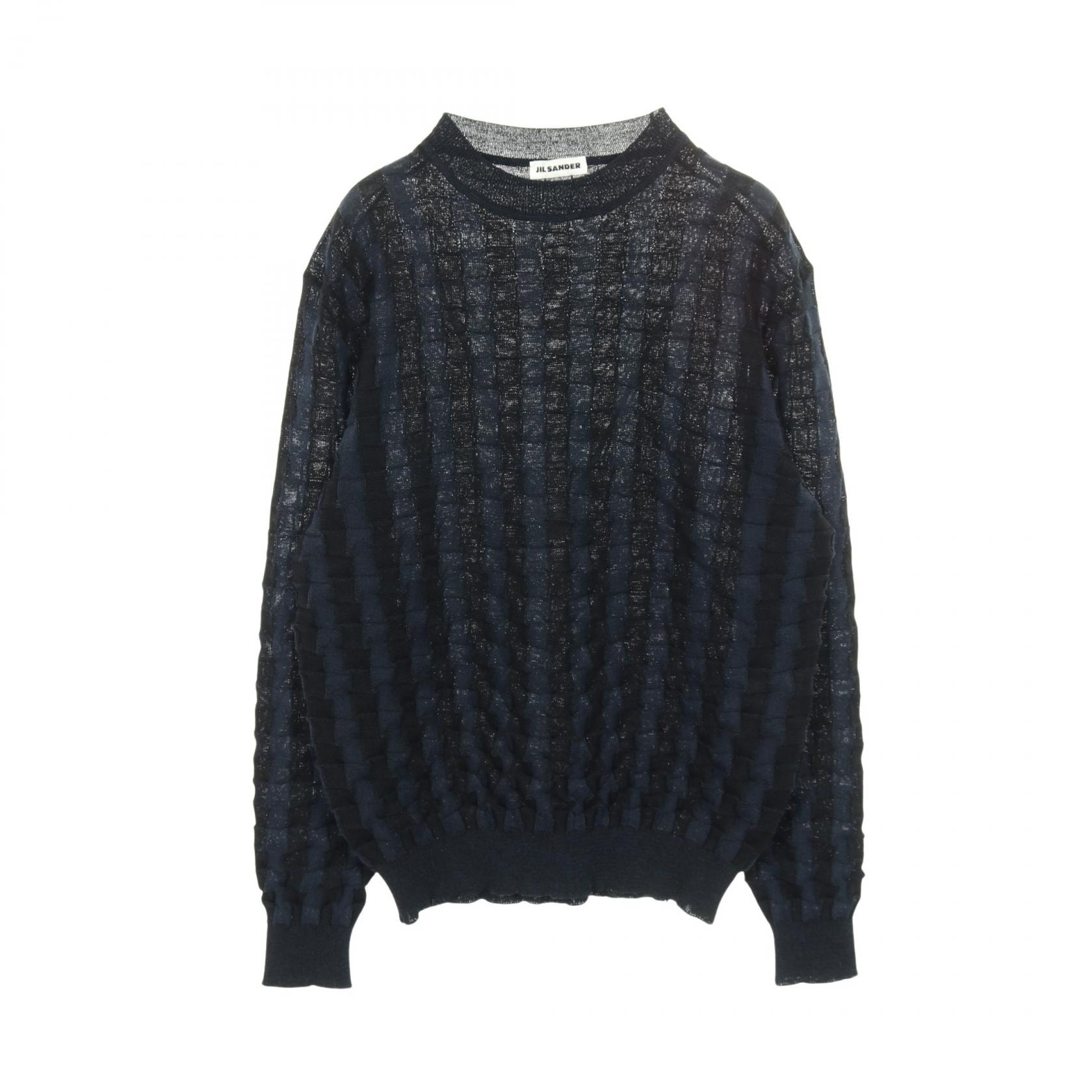 ジルサンダー JIL SANDER ニット 衣料品 トップス ウール ポリエステル メンズ ネイビー系 / ブラック系 JSMQ751029 【中古】